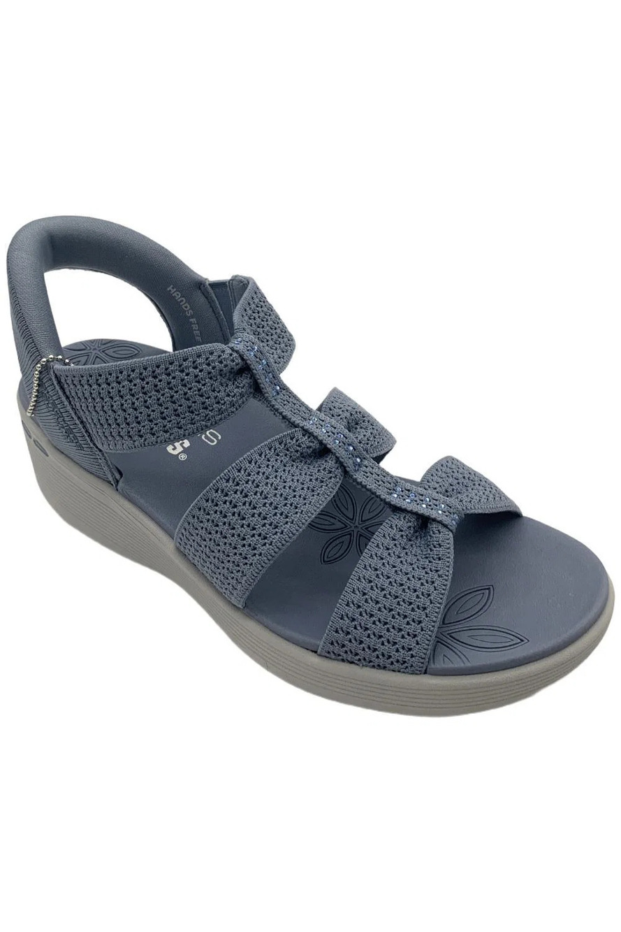 Skechers Women's Slip-ins Cali Pier Lite Wedge Sandals Lovely Blue - Wide